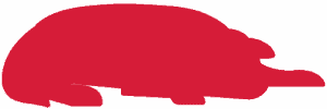 Boredom icon in red.