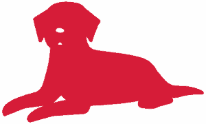Crate training icon in red.