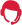Icona rossa del servizio clienti.