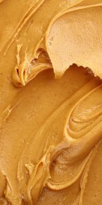 Close up of peanut butter.