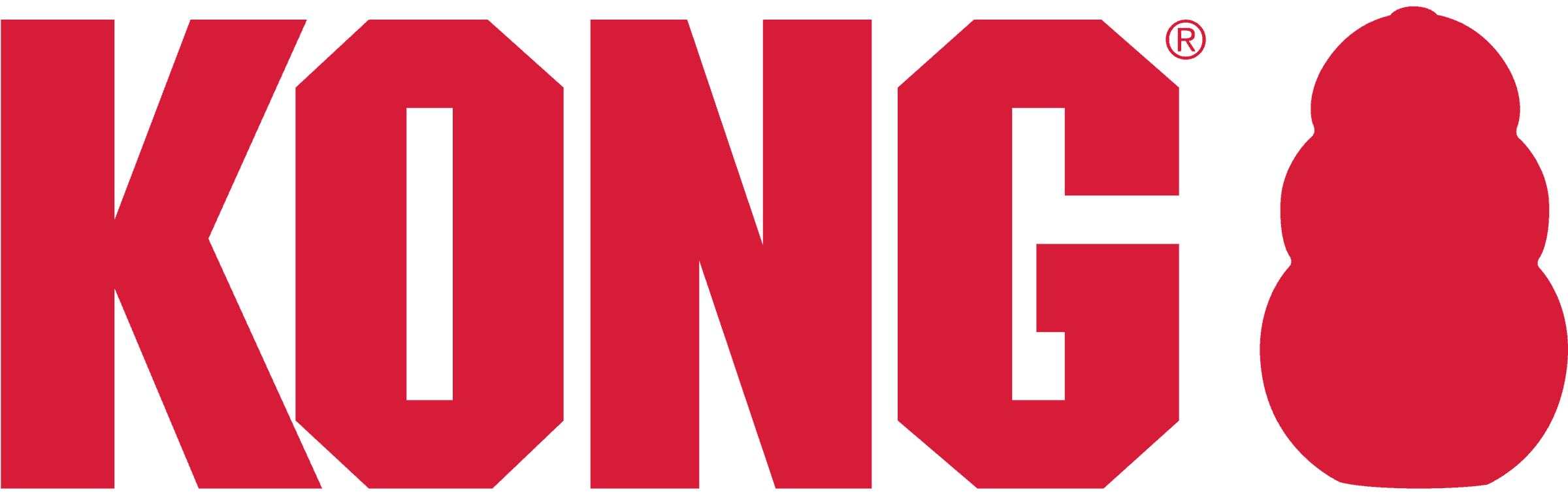 Logotipo KONG em vermelho.